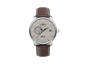 Zeppelin Atlantic Automatic Watch, Beige, 41 mm, Day, Leather strap, 8470-5