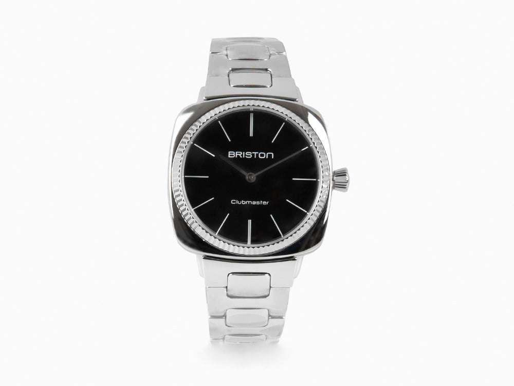 Briston Clubmaster Elegant Quartz Watch, Black, 37 mm, 22937.S.E.1.SB