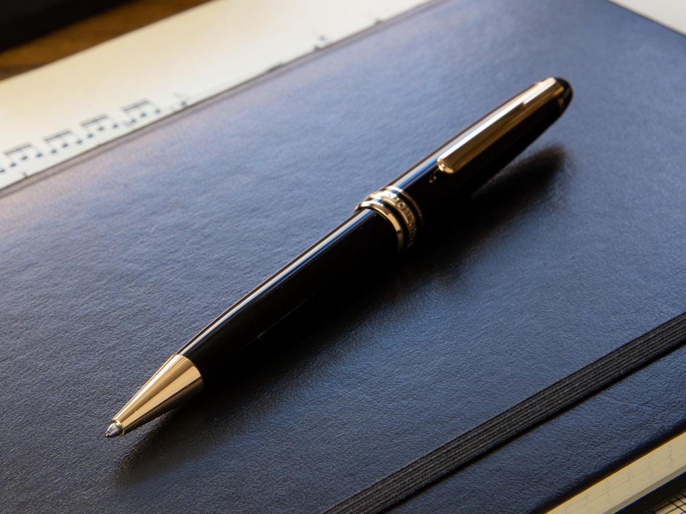 Refurbished Montblanc Meisterstuck Solitaire Gold & Black Ballpoint Pen - discount 35981