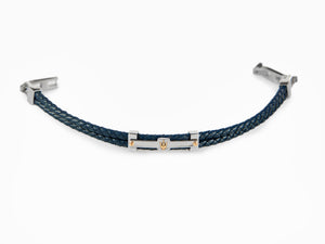 Maserati Gioielli Bracelet, Leather, Blue, Rose Gold PVD, JM223AVE16 -  Iguana Sell