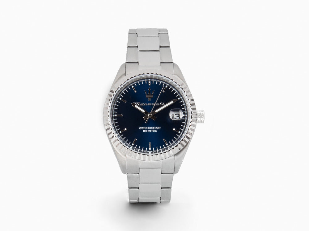 43 Maserati Quartz Blue, Competizione mm, Mineral Watch, crystal - Sell Iguana R8853