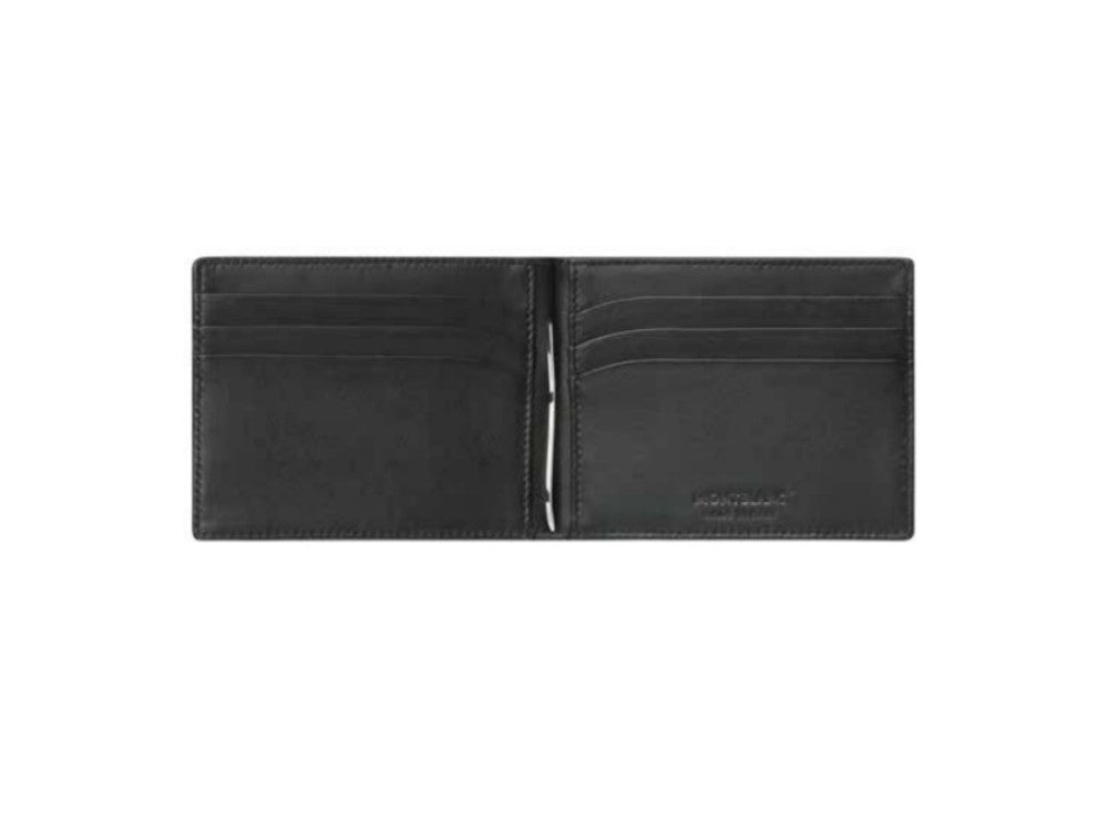 Montblanc Sartorial Wallet, Leather, Black, 6 Cards, 130315 - Iguana Sell