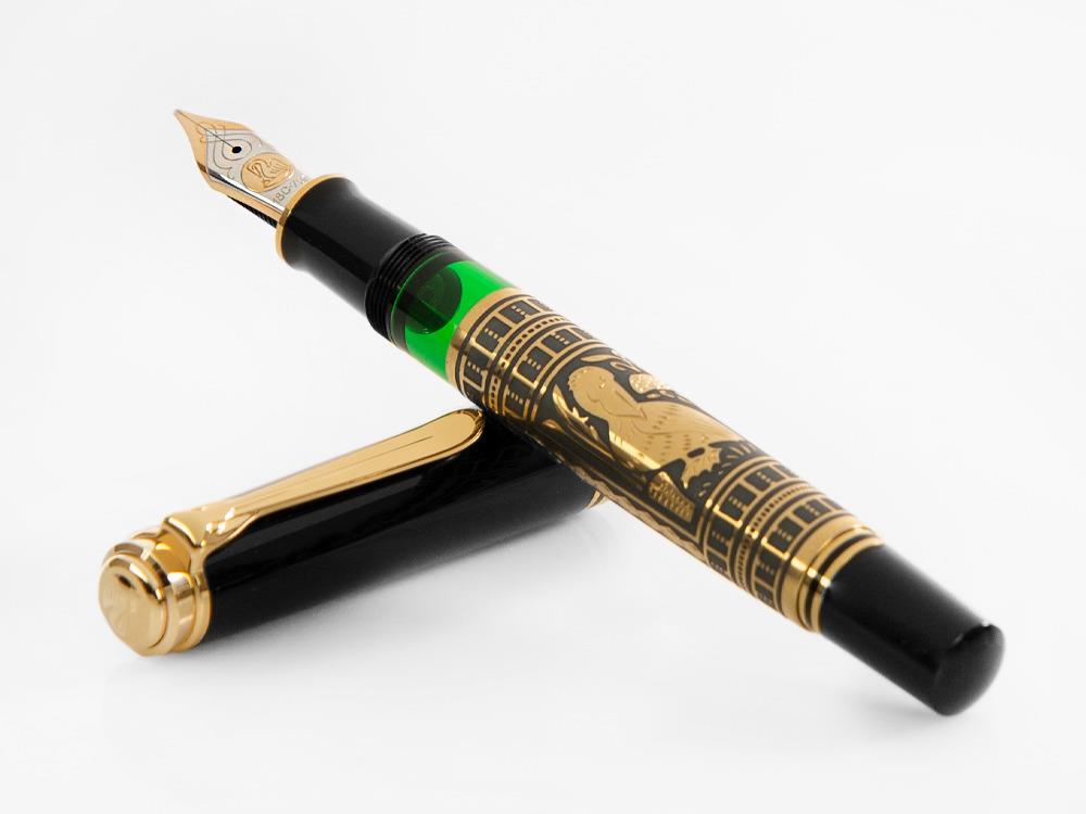 Pelikan Toledo M900 Fountain Pen, Gold, Resin, 921387 - Iguana Sell