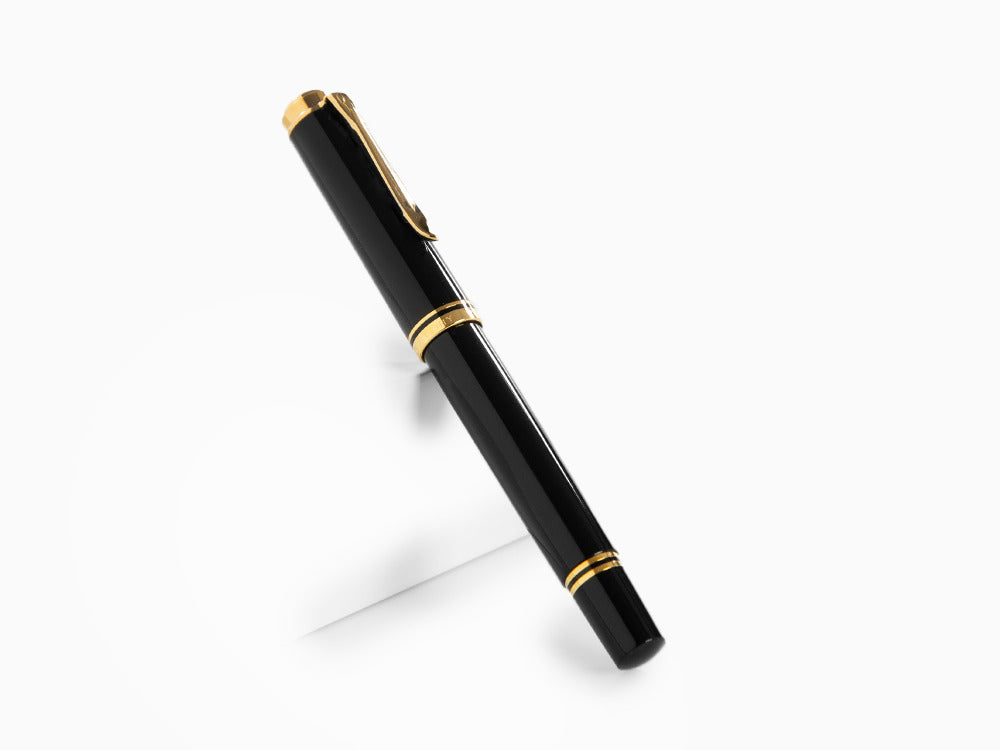 Pelikan R400 Rollerball pen, Black Resin, Gold trim, 987958