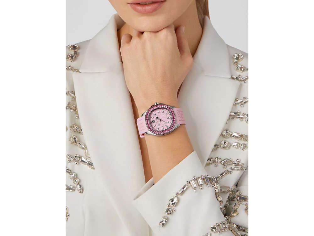 Philipp Plein Lady Quartz Watch Pink 38 mm Mineral crystal PWTAA01 Iguana Sell