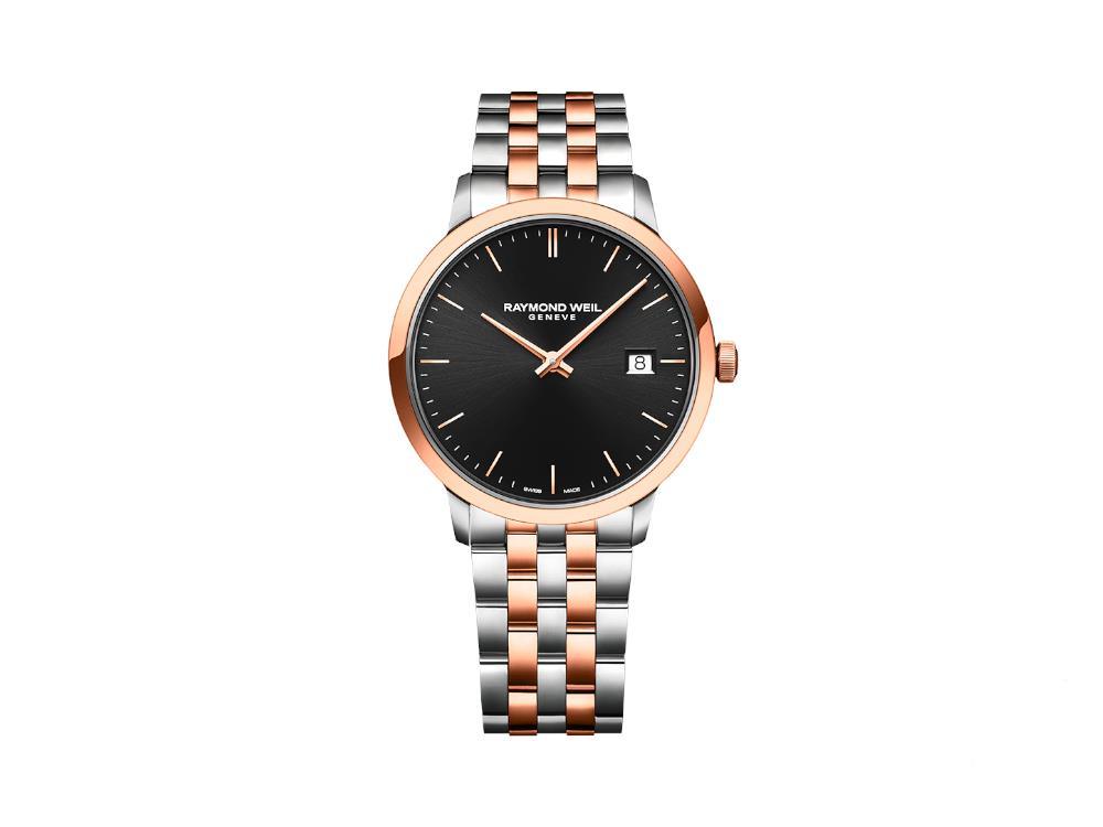 Men's Gold-Plated Steel Leather Strap Watch - Toccata