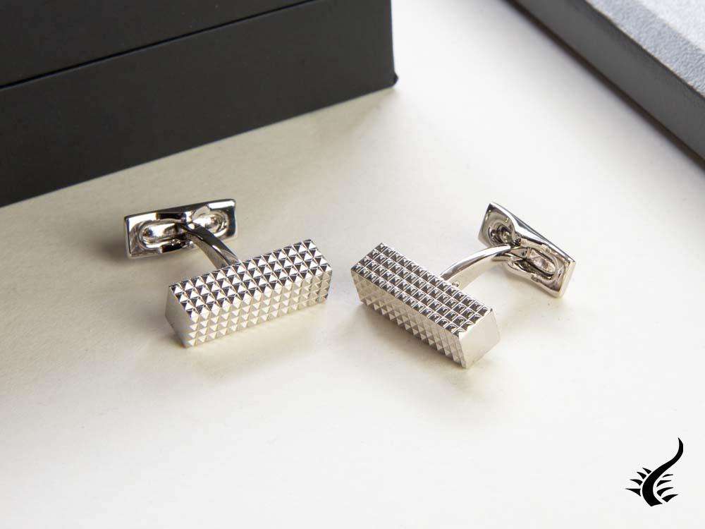 S.T. Dupont black lacquer and silver cufflinks – Luxury cufflinks