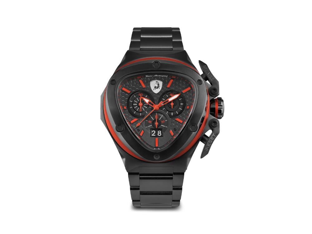 Tonino Lamborghini Spyder X Red Quartz Watch, PVD, 53 mm, Chrono, T9XA-B