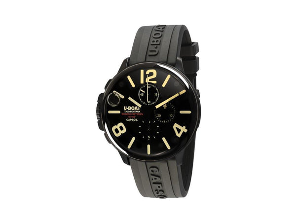 U Boat Capsoil Chrono DLC Quartz Watch Black 45 mm 8109 C