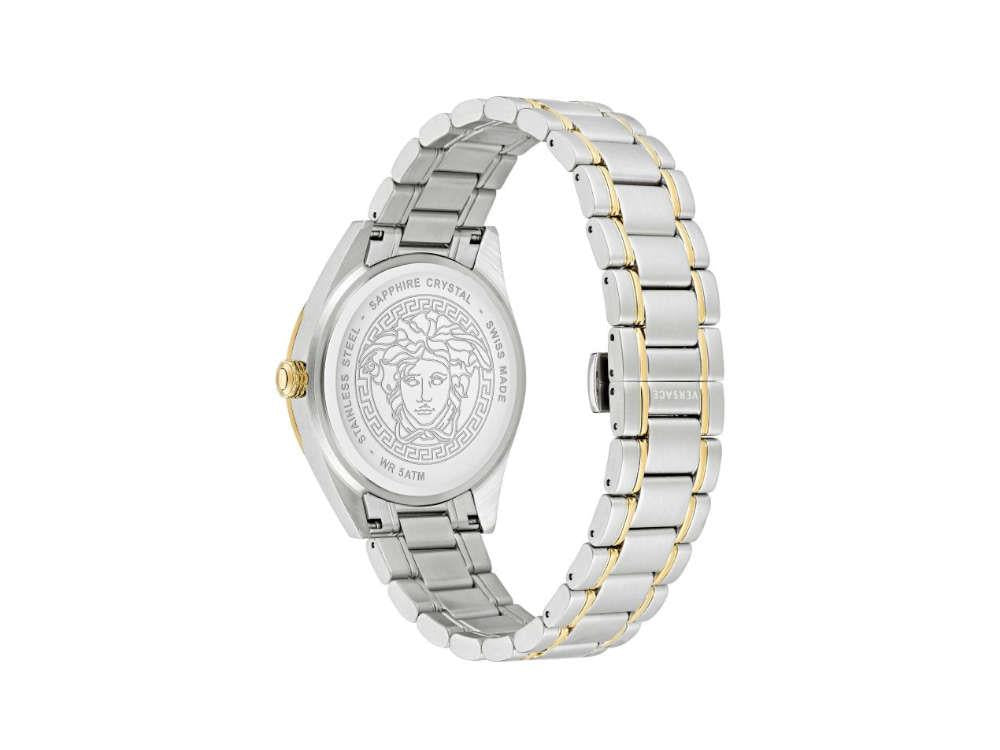Versace V-Code Sell 42 Gold, Crystal, - Iguana Sapphire Quartz Watch, mm, Blue, PVD